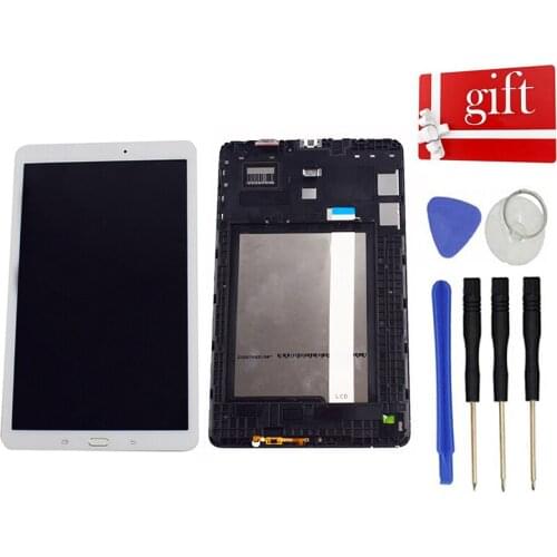 For Samsung Galaxy Tab E 9.6" SM-T560 SM-T561 T561 T560 LCD Display Screen Panel + Touch Screen Digitizer Sensor Assembly Frame