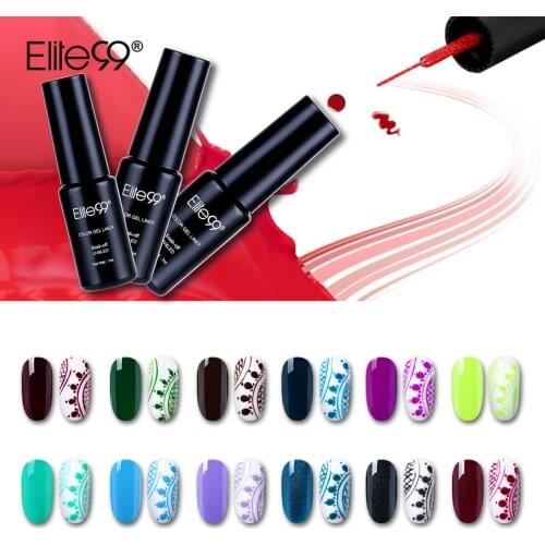 Elite99 Nail Painting Gel Line Varnish UV Gel Polish Liner Spider Flowers Drawing Glitter Lacquer For Nails Art Decor Manicure