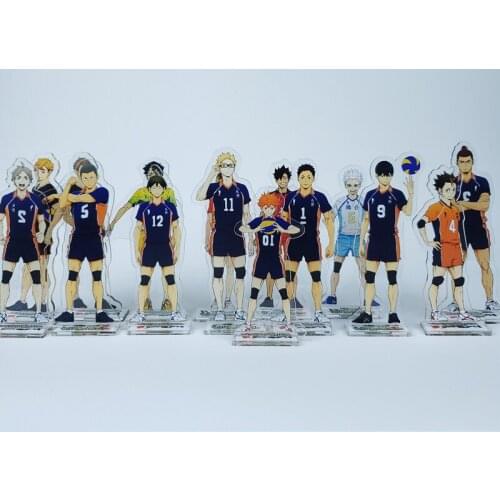 Haikyuu!! Anime Acrylic Stand Model Hinata Shoyo Tobio Kageyama Ryunosuke Tanaka Action Figures Toys For Gifts 16cm