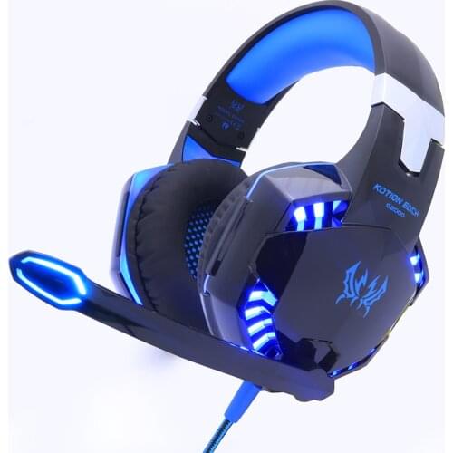 KOTION EACH G2000 Gaming Headset game Headphones Deep Bass Stereo Earphone with LED light Microphone mic for PC Laptop PS4 Xbox