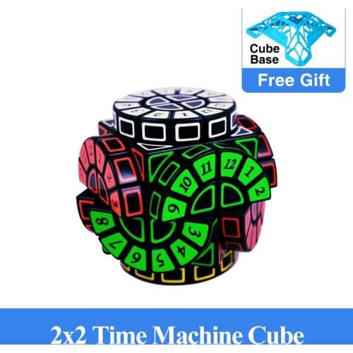 High Quality 2x2 Time Machine Magic Cube Puzzle Limited Version Wheels of Wisdom digital Cubo Magico Educational Toys Gift