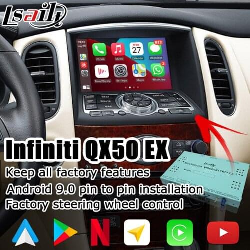 Android / carplay interface for Infiniti QX50 / EX35 EX37 2012-2017 with QX60 QX70 QX80 video interface GPS navigation by Lsailt