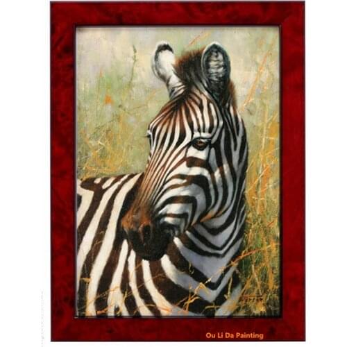 Free shipping realist animal zebra head oil painting canvas painting prints printed on canvas home wall art decoration picture