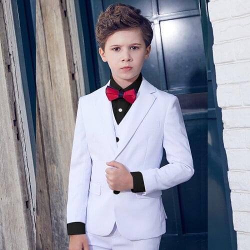 Boys Suits Flowers Boys Formal Suit Wedding campus student Dress Gentleman Kids Jacket Vest Pants ceremony Costumes