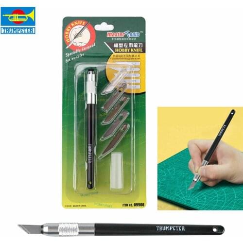 Trumpeter 09908 Master Tools Hobby Knife Kit Cutter Assembly Model Tool model kit(5 blade)