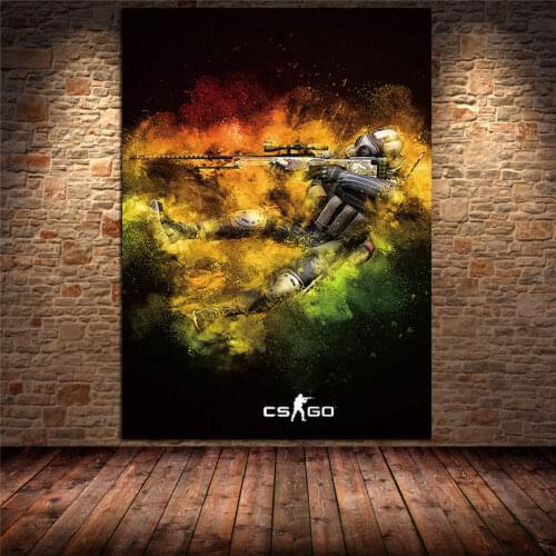 Popular Online Games CSgo Canvas Painting Posters and Prints Wall Art Picture for Gamer Room Bedroom Cuadros Home Decor Unframed