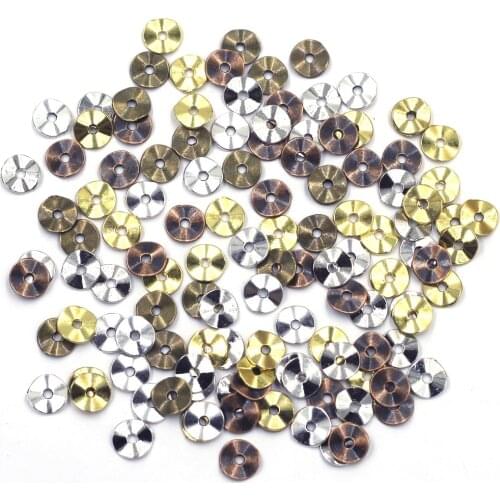 Spacer Beads Wave Pendant Earring Round Rondelles Tortuose Ring For Charms Bracelets Jewelry DIY Findings 9mm 100Pcs