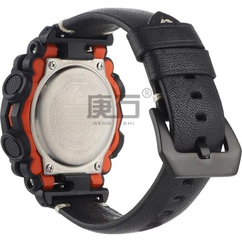 Gengshi Genuine leather WatchBand Strap For GA-110 GA-140 GA-400 GAW-100 GAW-100ar GA- 700