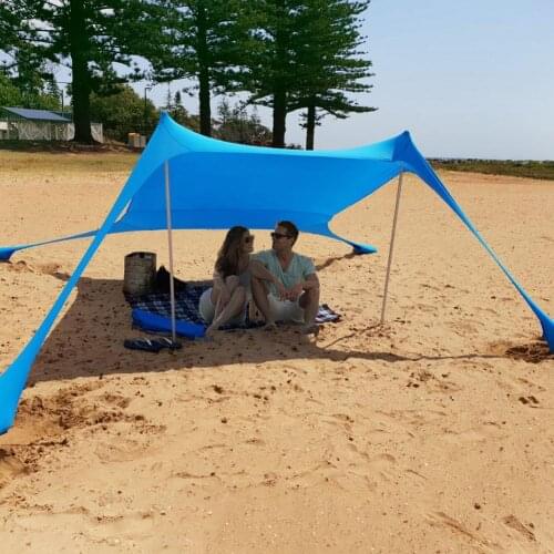 Family Beach Sunshade Lightweight Sun Shade Tent With Sandbag Anchors 4 Free Pegs UPF50+ UV Large Portable Canopy Drop shipping