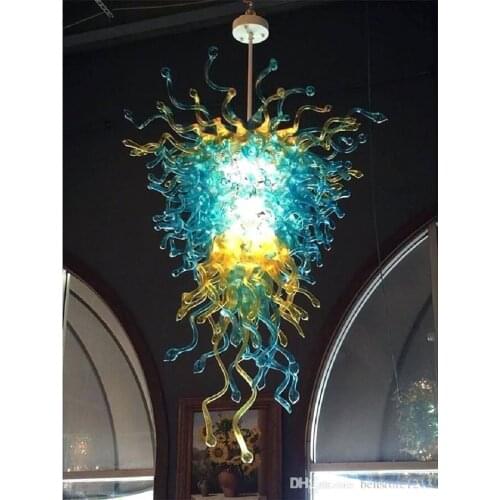 Vintage Hanging Glass Chandelier New Hot Sales Hand Blown Colored Glass Modern Style Chandelier