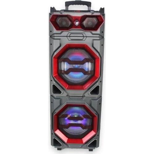 High quality ceiling party karaoke woofer trolley speaker with wireless mic
