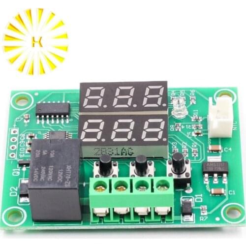 XH-W1219 DC 12V Dual LED Display Thermostat Temperature Controller Regulator Switch Control Relay NTC Sensor Module Connector