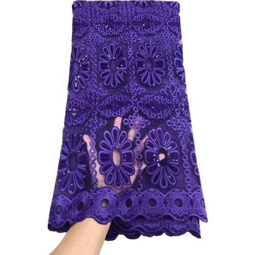XIYA High Quality Embroidered Sequins Lace Fabric French Net Lace White African Tulle Lace Fabric For party dress NI5112-1