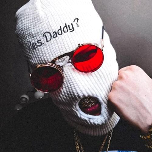 Yes Daddy Letter Embroidery Motorcycle Bicycle Ski Beanies Autumn Winter Funny Party Unisex Mask Hat Hip Hop Cap
