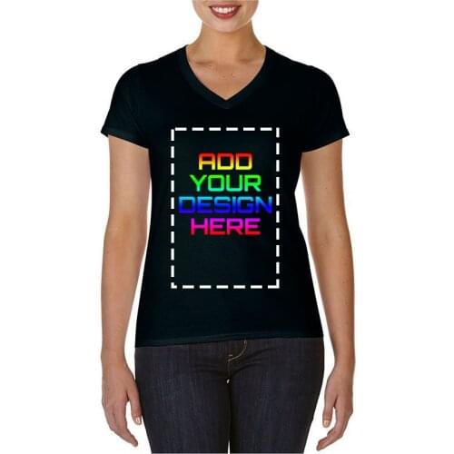 Customized Women Cotton High Quality Short Sleeve T Shirt Female Jersey Camiseta Tops Print Your Like Photo Design Your Own Top