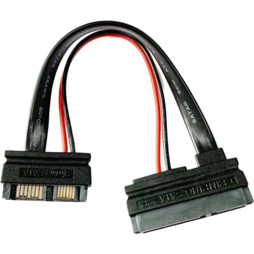13-pin SATA male to 22-pin SATA female cable adapter-SATAIII cable 6-inch Slimline
