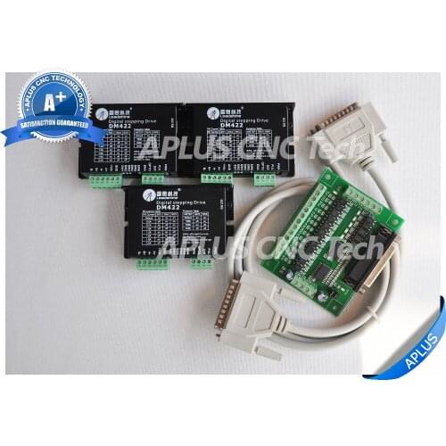 3 PCS LeadShine DM422, 2 Phase Stepper Motor Driver, Up to 40VDC / 2.2A / 512 microstep