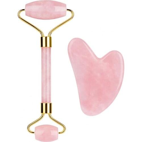 50% Hot Sale 2Pcs/Set Guasha Roller Set Multipurpose Double Head Skin Care V Shape Facial Slim Roller for Body