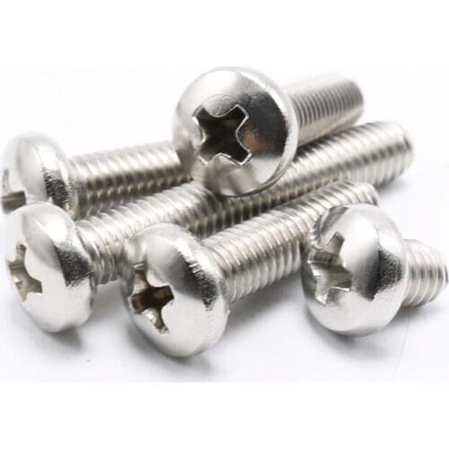 #6-32 Phillips Pan Head Machine Screws Stainless Steel Full Thread PK 100