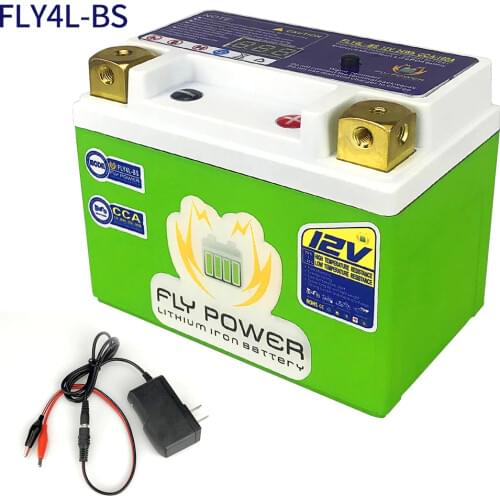 FLY4L-BS 12V 24Wh CCA 160A BMS Motorcycle Start Battery 12V Lithium iron Phosphate Scooter LiFePO4 Batteries YTX4L-BS YT4L YTX4L