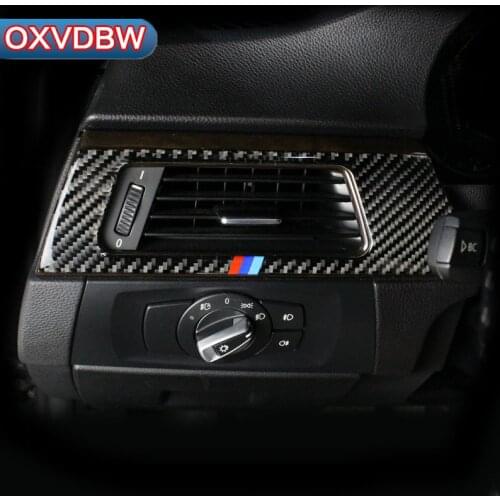For BMW e90 e92 Accessories Left Air Conditioner Vent Outlet Cover Styling Carbon Fiber Decoration Interior Mouldings 3 Series