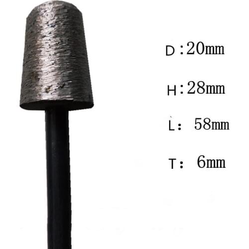 Diamond Sintered Grinding Ball Head Cone-Shaped Rod Stone Lettering Inscription Carving Free Shipping 3PCS