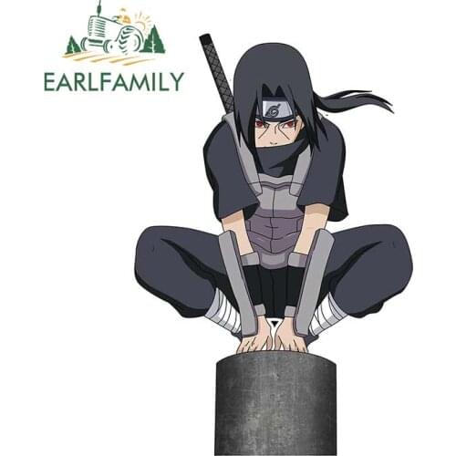 EARLFAMILY 13cm x 8.6cm Car Stickers for New 5 Design ITACHI Anime Anbu Akatsuki ITI Peeking Funny Fashion Graffiti Decal