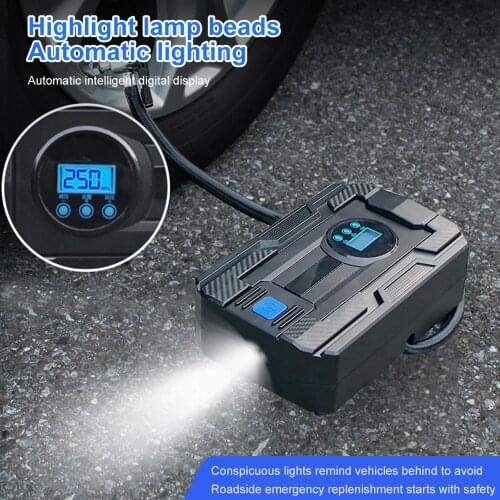 Car Air Compressor 19/22 Cylinders 12V Digital Tire Inflator 150 PSI Portable Auto Air Pump Digital Pressure Gauge Tire Pump