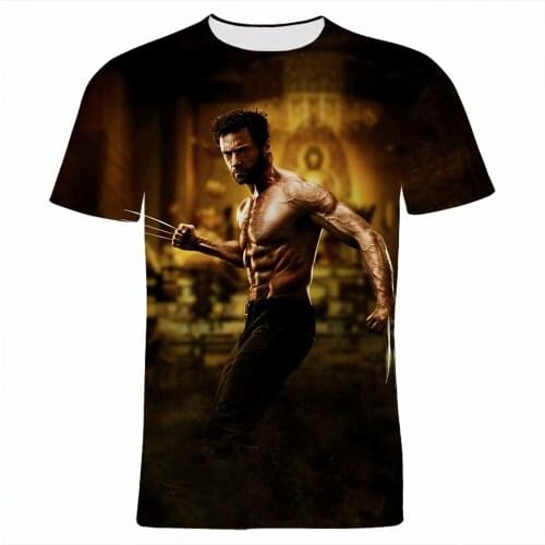 Male Short Sleeve T-shirts Marvel Super Hero Wolverine 3D Print Cool Children T Shirt Summer Harajuku Men Women Tee Tops