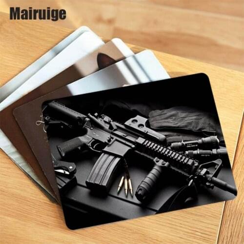 XGZ Small size cool firearm series mouse pad boy essential computer desk pad home computer notebook game keyboard pad