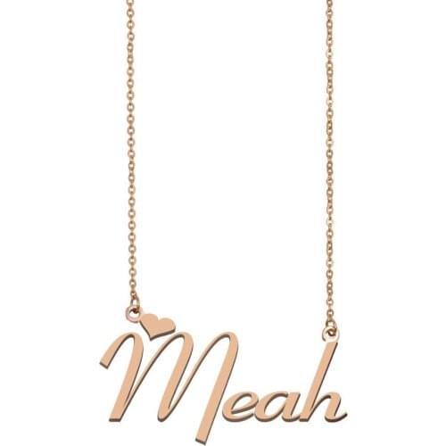 Meah Name Necklace , Custom Name Necklace for Women Girls Best Friends Birthday Wedding Christmas Mother Days Gift