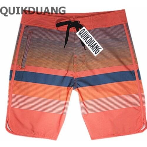 QUIKDUANG Spandex Boardshorts Mens Beachshorts Quick-dry Fashion Board Shorts Mens Casual Shorts Bermudas Shorts SZ30-38 NEW