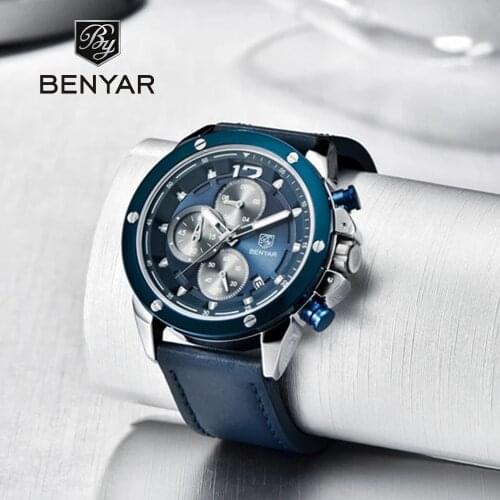 2021 Benyar Design Top Brand Quartz Watch Male Military Sports Time Code Table Mens Waterproof Watch Luxury Relogio Masculino