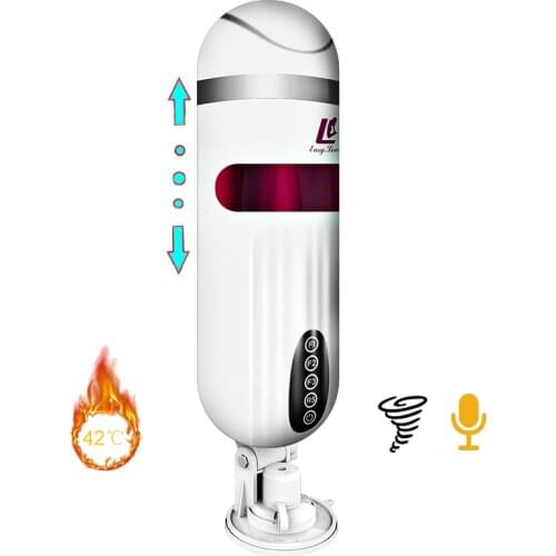 Intelligent Automatic Piston Telescopic Male Masturbator Voice Heating Artificial Vagina Pussy Masturbation Cup Sex Toys For Men