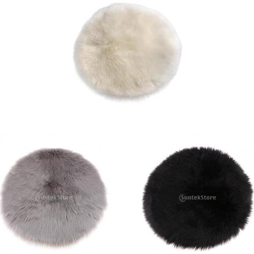 3 Pieces Soft Sheepskin Fluffy Shaggy Fake Faux Fur Rug Small Mat Throw Washable