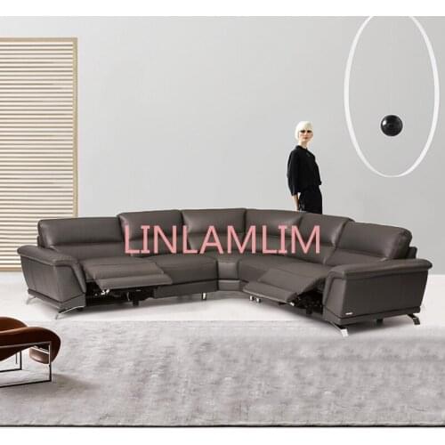 Living Room Sofa set real genuine leather sofas salon couch puff asiento muebles de sala canape electric recliner L sofa cama