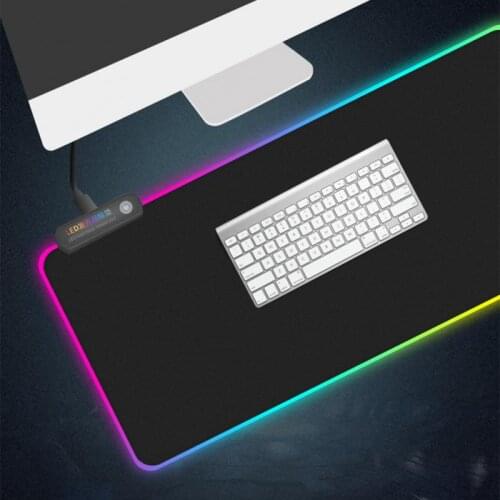 Extra Large Mouse Pad Gaming Mouse Pad Keyboard Pad With RGB LED Lights Gaming Mouse Mat Side-locked Game Non-Slip Mouse Pad