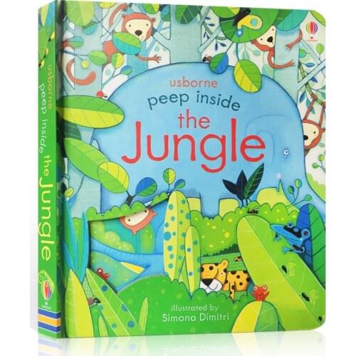 Original English Educational 3D Flap Picture Books Peep Inside The Jungle For Baby Early Childhood gift Children Kids Reading