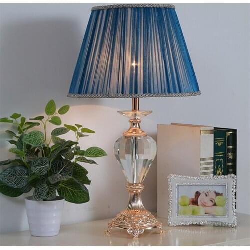 ORY Crystal Table Lamp Bedside LED Desk Light Zinc Alloy Luxury Decorative for Home Foyer Bedroom Office Hotel Study