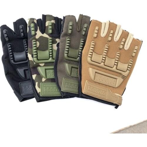 Outdoor Gloves Half Finger Military Army Combat Tactical Hunting Camouflage Camping Hiking Paintball Soldier Shoot rekawiczki