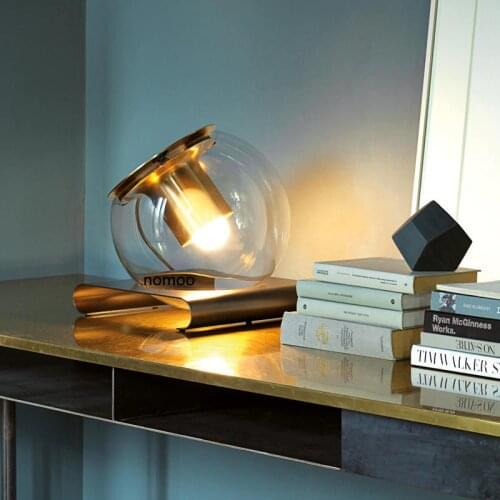 Post Transparent Glass Sphere Desk Lamp Originality Office Study A Living Room Model Between Bedroom Northern Europe Desk Lamp