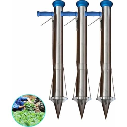 Hand Held Transplanter Mini Vegetable Seeding Transplanters Manual Seeders Stainless Steel Hand Push Seeder Planter