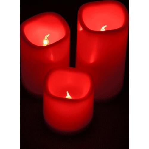 Luminous 18 key remote control colorful LED simulation candle light Four unity flash plastic electronic candle light Color GIFT