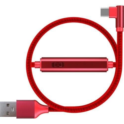 Ranboda USB Type C Timing Cable 2m Nylon Braided Type-C Cable 3.1 with Timer Switch for Huawei Samsung Xiaomi Android Smartphone