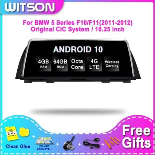 WITSON BMW BIG SCREEN Android 10.0 For BMW 5 Series F10/F11(2011-2012) CIC 4G RAM 64GB ROM CAR RADIO