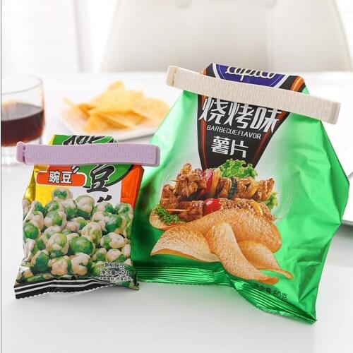 4pcs/set Bag Clips Snack Fresh Food Storage Bag Sealer Kitchen Tool accessories Mini Vacuum Sealer Clamp Food Clip