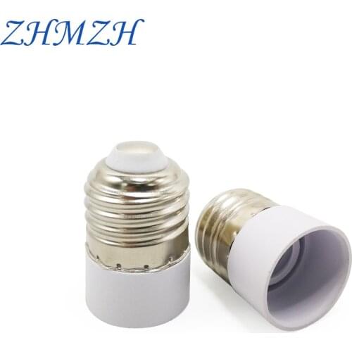 ZHMZH 2pcs/lot E27-E14 Lamp Holder Converter Socket Adapter ase Fireproof Material Screw Mouth Lamp Socket Changer