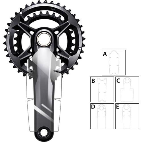 1pcs Bicycle Crank Protector Stickers Decals TPH Film MTB Mountain Bike Adhesive Strong Versatility Protect Crank Cycling Parts