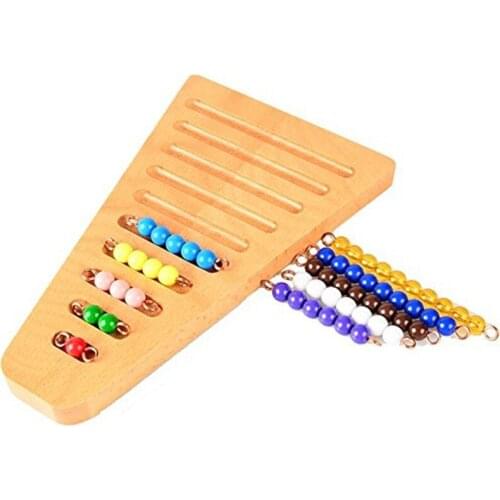 Montessori Genuine Bead Stair Acessories Math Manipulatives Kindergarten Colorful Beads Gift For Infant Early Learning