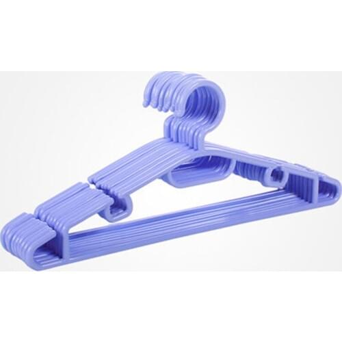 10 pcs/lot 40cm Plastic Baby Hangers Wind-proof Clothes Hangers for Kids Adult Non-slip Clothing Hanging